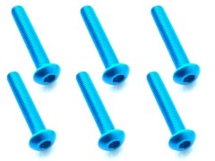 NAX-318TB　70-75 ジュラルミン ヘックスボタンビス 3x18 (ライトブルー/6本入)