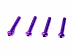 NAX-2614P　70-75ジュラルミンヘックス ボタンビス M2.6x14 (パープル/4pcs)