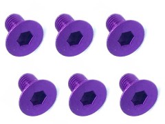 SAX-306P　70-75 ジュラルミンヘックス 皿ビス 3x6 (パープル/6本入)