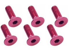 SAX-308R　70-75 ジュラルミンヘックス 皿ビス 3x8 (レッド/6本入)