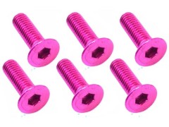 SAX-310PK　70-75 ジュラルミンヘックス 皿ビス 3x10 (ピンク/6本入)