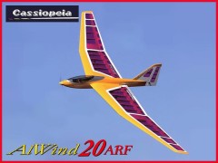 カシオペア　11099　アルウィンド2.0　ARF 準完成キット (イエロー)　　[RCグライダー 半完成キット]