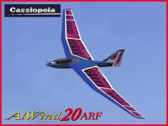 カシオペア　11100　アルウィンド2.0　ARF 準完成キット (メタリックブルー)　　[RCグライダー 半完成キット]