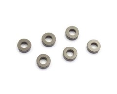 W0142GM　アルミカラー (3x6x2mm/ガンメタリック/6pcs)