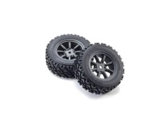 FATH709BKM　接着済みビンテージ ラリータイヤ FZ02-R(M)(8スポーク ワタナベホイール/ブラック メタリック/2本入)