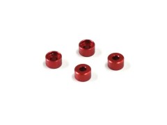 MZW418-30B　アルミフリクションマウントカラー (3.0mm/レッド/4pcs)