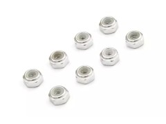 MZW128S　M2アルミナイロンカラーナット8個入リ（シルバー）