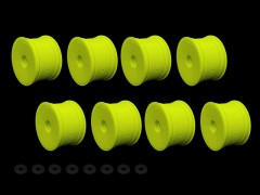 TE-226-BY-8　リヤホイール・イエロー・ 【 Xray XB4'20/TLR22X-4・8ケ入】