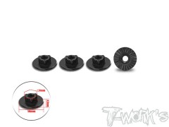 7075アルミ製M4超大径フランジナット【ブラック/セレート付き/4個入】