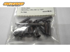 AC3x18SC　3x18mmHEXスクリュー(サラ/クローム10個)