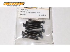 AC3x22SC　HEXスクリュー(サラ/クローム/10個)