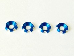 STR137B　マシンド・3mmアルミサラワッシャー（4個入/ブルー）