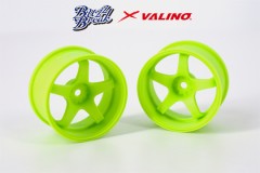 BB-RW-027　VALINO GV117D ホイール 26mm R-SPEC (ライムイエロー/OFF+7)