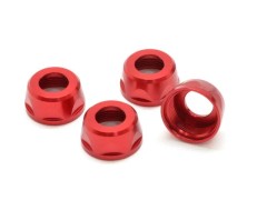 (B) YRG022　B4 アルミショックボトムキャップ(12mmビッグボア/レッド）