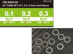 CM-A004-05　5x7シムセット（0.1, 0.2, 0.3mm各10枚）