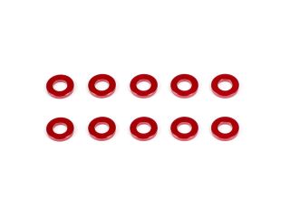 CM-A005-10　アルミスペーサー 3x6x1.0mm（レッド/10個）