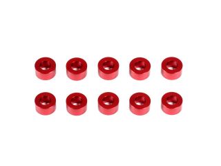 CM-A005-30　アルミスペーサー 3x6x3.0mm（レッド/10個）