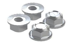 STR216S　センターキャップ型アルミホイールナット　（4個入/シルバー）
