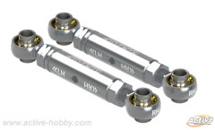 STR234S　ピロボール付ターンバックルタイロッドS （34～48mm/2セット/シルバー）