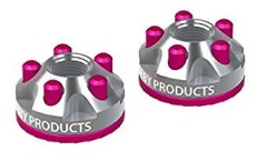 STR241PI　リアルスケール・５穴ホイールナット（2個/シルバー＆ピンク）