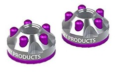 STR241P　リアルスケール・５穴ホイールナット（2個/シルバー＆パープル）