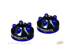 STR242DB　リアルスケール・５穴ホイールナット（2個/ブラック＆ダークブルー）