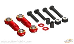 STR254R　WR-02/GF-01用 ピロ付調整式アッパーアーム（フロント/レッド）