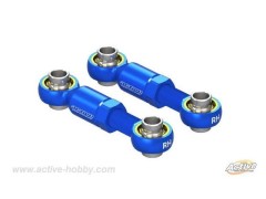 STR256B　ピロボール付ショートステアリングロッド （20～25mm）　ブルー