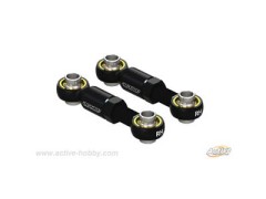 STR256BL　ピロボール付ショートステアリングロッド （20～25mm）　ブラック