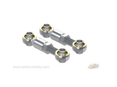 STR256S　ピロボール付ショートステアリングロッド （20～25mm）　シルバー