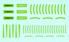 R31W430GR　SHIBATA ホイールステッカー グリーン (2枚)