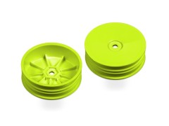 329914Y#3　フロントスリムエアロディスクホイル イエロー(ナローオフセット/2pcs)