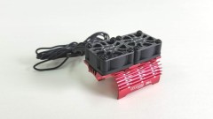 【8月上旬発売予定】 CR797#　380モーター用ファン付アルミモーターヒートシンク 【ダブル/レッド】