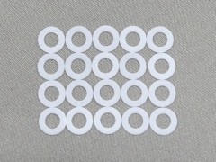 JP-455　タミヤ製TRFダンパー専用　Ｏリングプレッシャーテフロンシム　0.2ミリ厚（20枚入り）