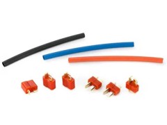 86070040　HOBBYWING Tコネクター 耐熱チューブセット [オスメス3ペア]