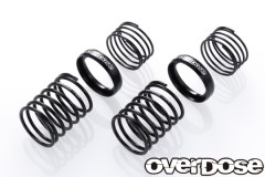 OD2990　OD ハイパフォーマンスツインスプリング 1.2-2070 ( 線径φ1.2, 7 巻 , 自由長 20mm, ヘルパースプリング付 /2pcs/ブラック)