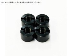 TP-5604　アルミ汎用カラー ブラック M3.0用 全長4mm