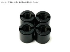 TP-5608　アルミ汎用カラー ブラック M3.0用 全長8mm
