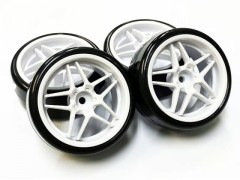 HD-012WH　ホイールはめ込み済みドリフトタイヤ(BRW02ホイール オフセット2 ホワイト)