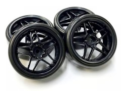 HD-012BK　ホイールはめ込み済みドリフトタイヤ(BRW02ホイール オフセット2 ブラック)