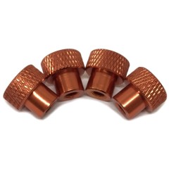 TE-M3NOR　ダンパー取外し時にビスやシムの脱落防止でつけておく身代わりナットM3 オレンジ ４個