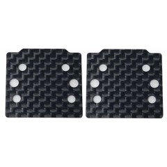 TE-FSWSYZ12　フロントサスマウントワンピーススペーサー カーボン製 1mm厚 ヨコモ2WDバギー用 2枚入り