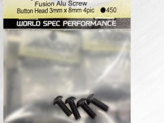 NB-B3-081　 Fusion Alu Screw (Button Head 3mm x 8mm 4pic)
