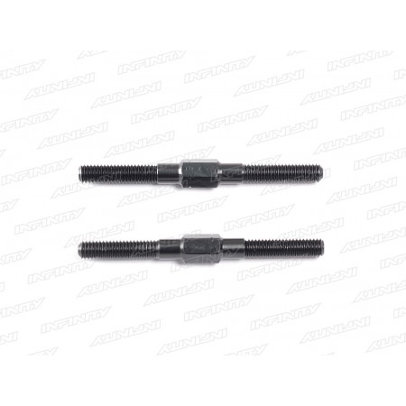 F020　アルミターンバックル M3x36mm（ブラック/2本）