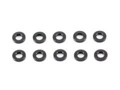 A006-10　アルミスペーサー 3x6x1.0mm（ブラック/10個）
