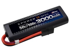 XPR3000-RT-B　XPOWER R-SPEC　Li-Po 7.4V 3000mAh 50C/100C　タミヤタイプコネクター