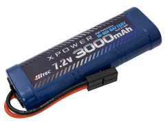 XP3000-NT-B　XPOWER　Ni-MH 7.2V 3000mAh　(タミヤタイプコネクター)