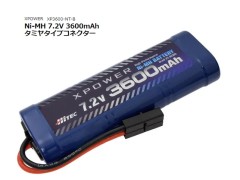 【 通販限定価格 】XP3600-NT-B XPOWER　Ni-MH 7.2V 3600mAh　タミヤタイプコネクター　ニッケル水素バッテリー　ハイテック / HITEC