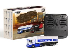 C50-WH　1/76 C50 White Trailer Truck　トイラジコン完成品