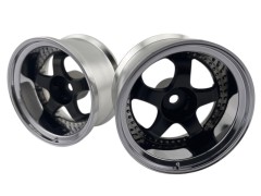 LW-0808MCB　WORK MEISTER S1 3P WHEEL DEEP RIM off8 Matte Carbon　2本入り